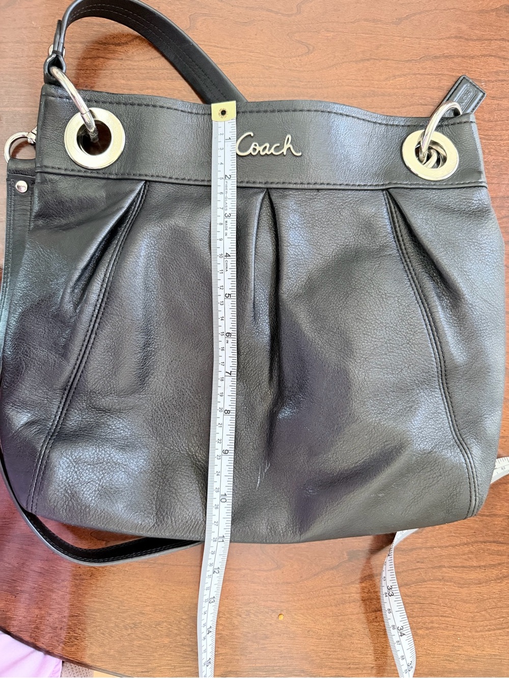 Coach Black Leather Shoulder or Crossbody Bag and Wallet - Picture 10 of 11